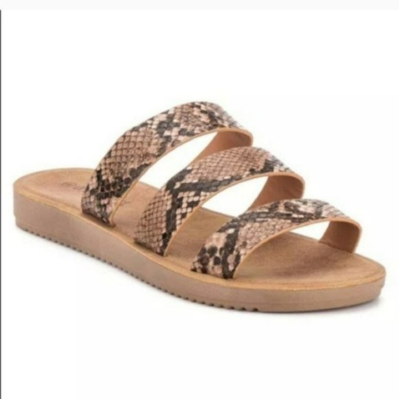 Olivia Miller Shoes - Olivia Miller Python Sandals Brown Snake -6